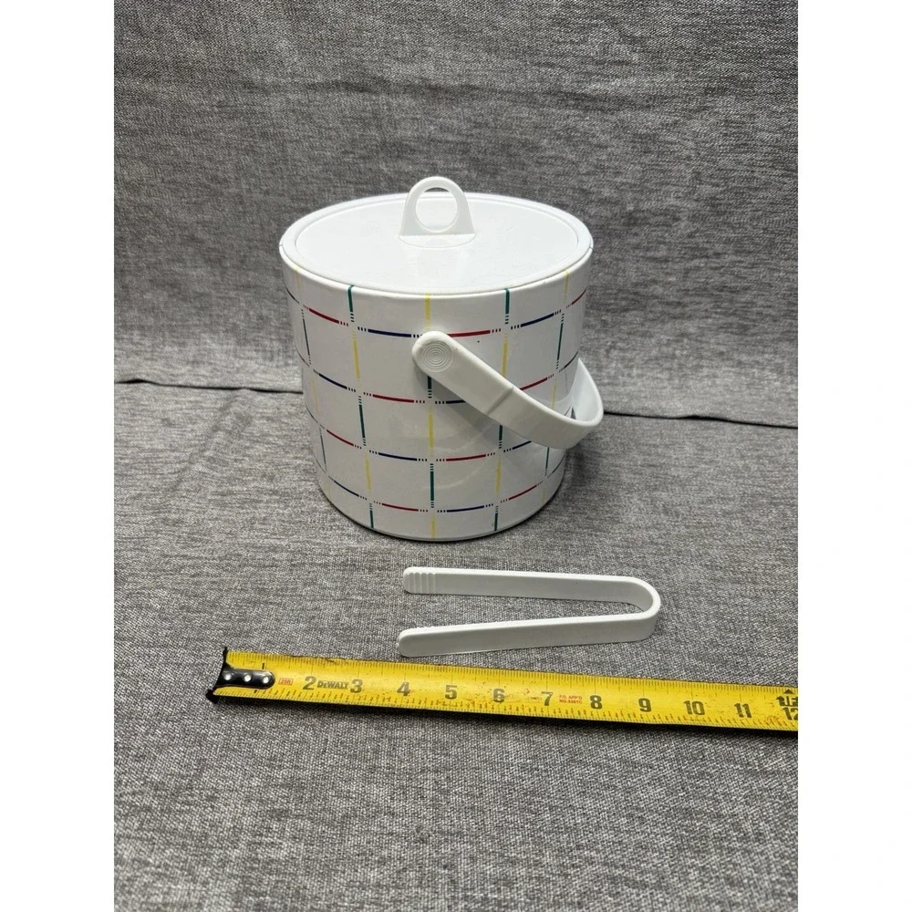 Vintage 1990s Color Block Primary Color Ice Bucket Party Grid